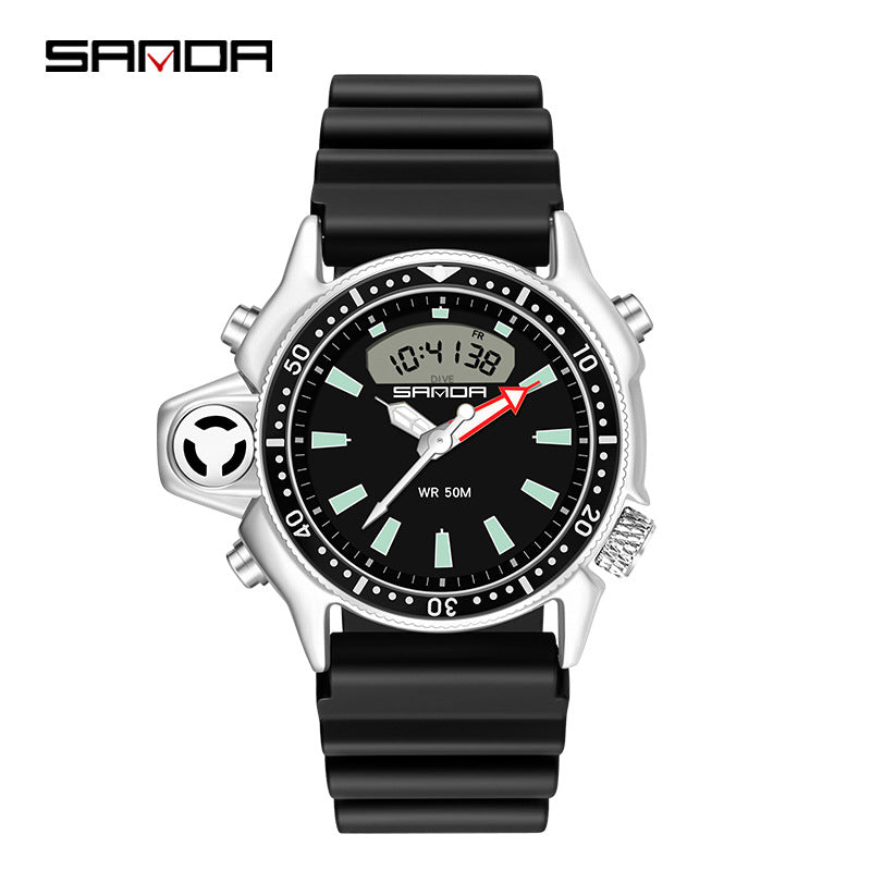 Sanda Watch.RELOJ ELECTRÓNICO DE ACERO RESISTENTE AL AGUA..50MTS.