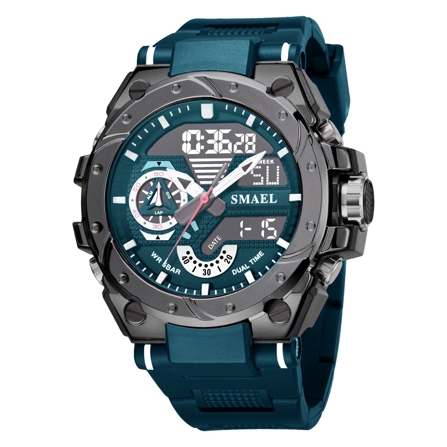 SMAEL 8060 RELOJ ELECTRÓNICO Outdoor Sports Leisure Multifunctional Alloy Watch