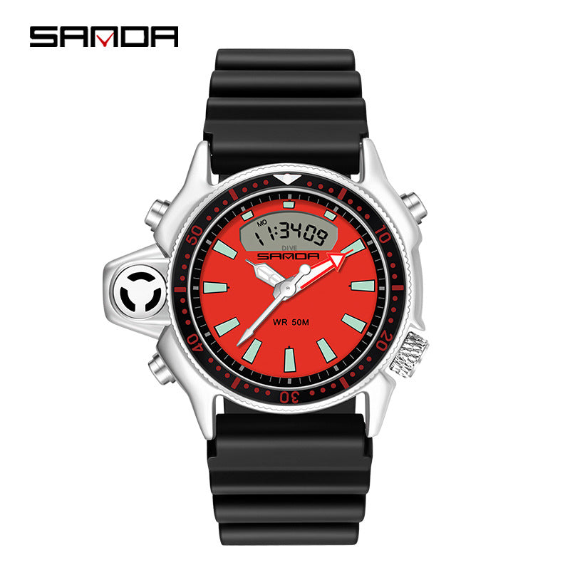 Sanda Watch.RELOJ ELECTRÓNICO DE ACERO RESISTENTE AL AGUA..50MTS.