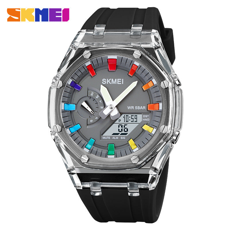 SKMEI Time RELOJ SUMERGIBLE  Multi-funcional Dual Display .