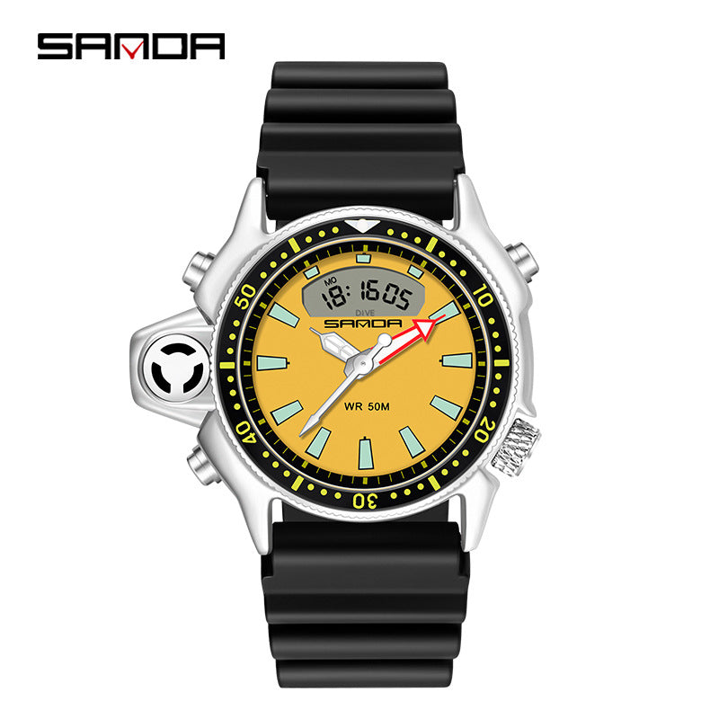 Sanda Watch.RELOJ ELECTRÓNICO DE ACERO RESISTENTE AL AGUA..50MTS.