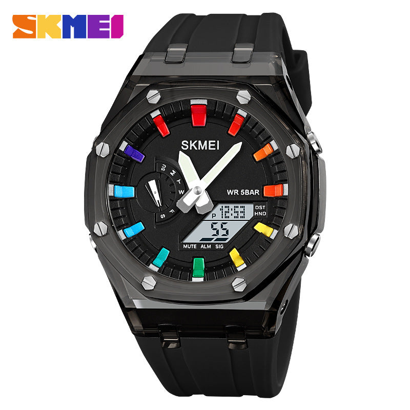 SKMEI Time RELOJ SUMERGIBLE  Multi-funcional Dual Display .