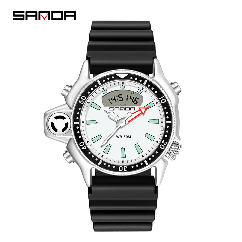 Sanda Watch.RELOJ ELECTRÓNICO DE ACERO RESISTENTE AL AGUA..50MTS.