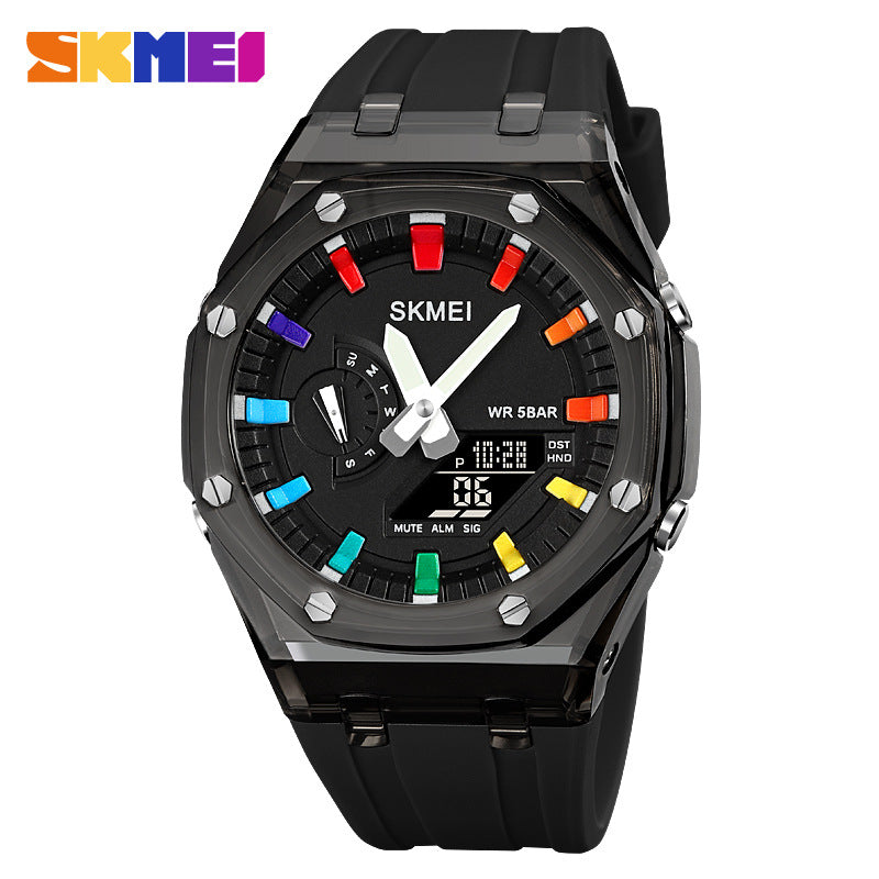 SKMEI Time RELOJ SUMERGIBLE  Multi-funcional Dual Display .