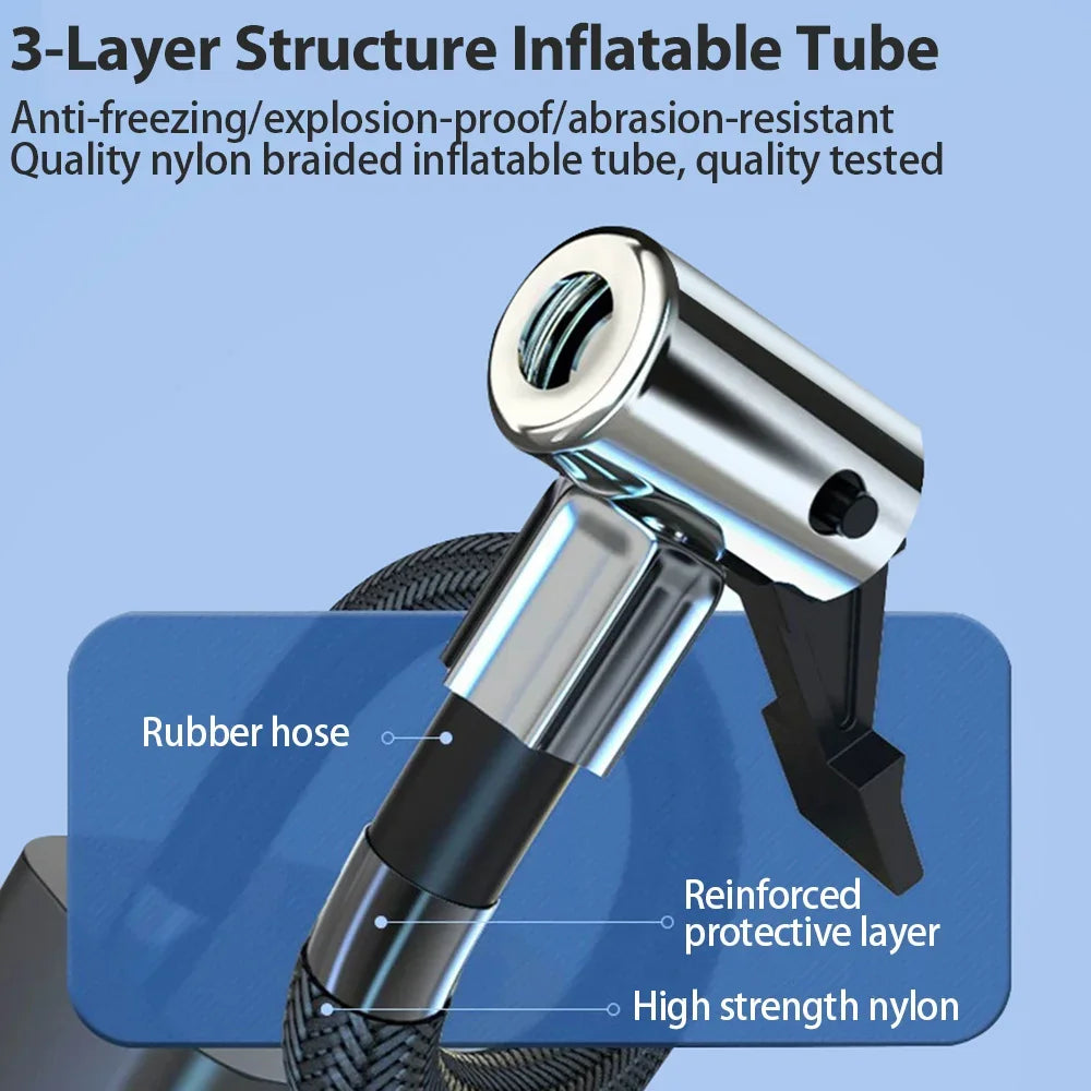 Inflador de neumáticos con bomba de aire recargable, compresor portátil, Inflador de neumáticos de coche inalámbrico Digital  y para llantas de bicicleta